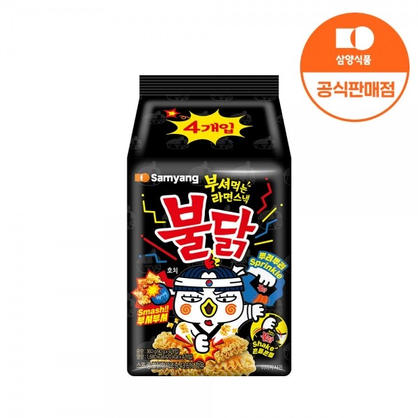 삼양식품 (주),[삼양식품] 부셔먹는 라면스낵 불닭 90g x 24입