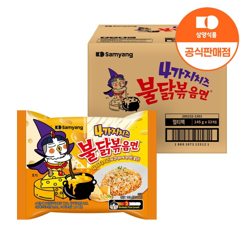 [삼양식품] 4가지치즈불닭볶음면 145g X 32입 삼양식품 주